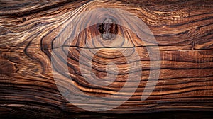Close-up of a rustic wooden surface with knot and grain patterns. Perfect for backgrounds and textures