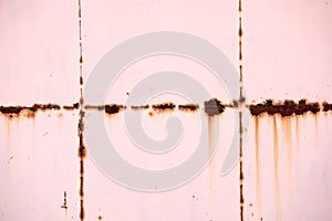 Close up of rusty gate or metal wall
