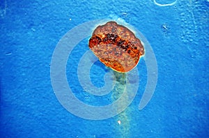 Close up of a rusty metal wall