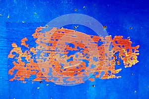 Close up of a rusty metal wall