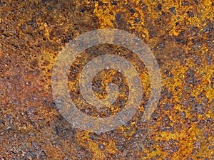 Close up of rusty metallic surface