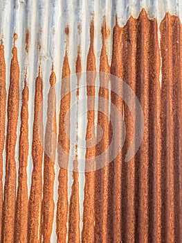 Close up of rusty metallic surface