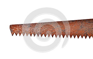 Close up of rusty saw blade