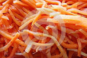 Close up salad from carrots