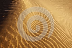 Close-up of sand pattern in the desert