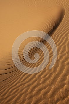 Close-up of sand pattern in the desert