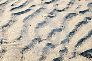 Close up of sand streaks