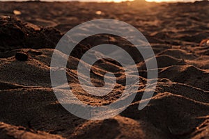 close up sand texture with blurred background