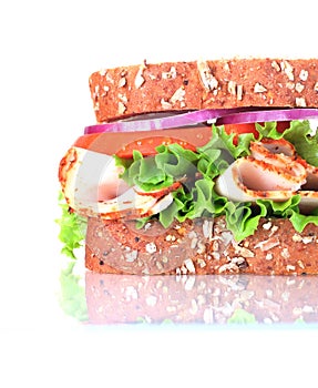 Close up of sandwich