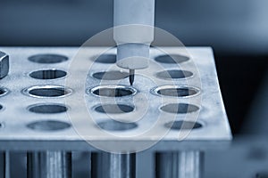 Close up scene the laser welding machine