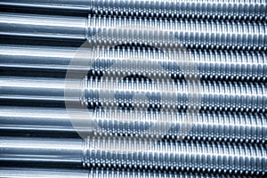 Close-up scene of lead ball screw shaft.