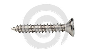 Close up screw isolated on white background with Clipping Path