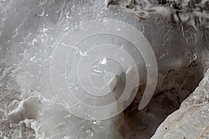 Close-up of sea salt in the salt flats of the Ojo de Liebre Lagoon, Baja California Sur, Mexico photo