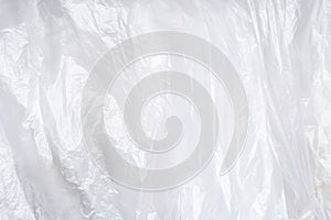 Close up seamless photo of white plastic bag