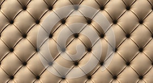 Seamless Tufted Beige Leather Texture Background
