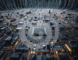 Close-up, seamless transfer and storage of big data on the internet, capturing the essence of cloud computing