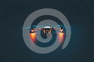 Security Drone Hovers in the Night