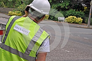 Close up of security Security guard