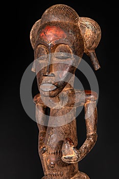 Close Up of Senufo Figure Carving