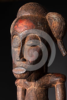 Close Up of Senufo Figure Carving