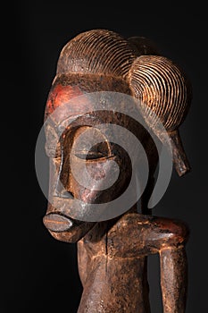 Close Up of Senufo Figure Carving