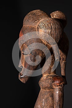 Close Up of Senufo Figure Carving