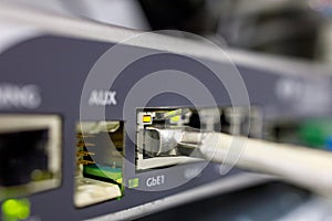 Close-up of the server-side equipment at the provider