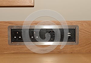 Set of power sockets photo