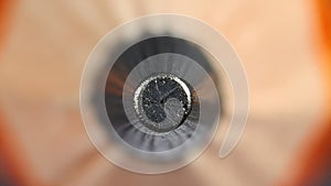 Close-up of a sharpened pencil tip,