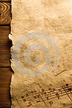 Close up of sheet music