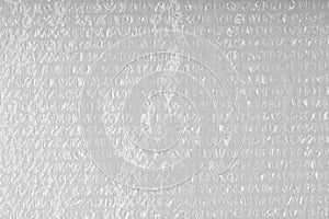 Close up of a sheet of plastic bubble wrap texture for background. Plastic material with air for packaging