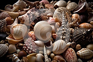 close-up of shells and other beachcombing treasures