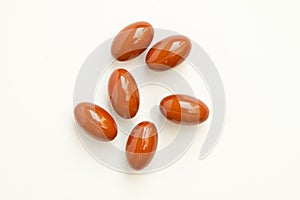 close up of shiny Pills