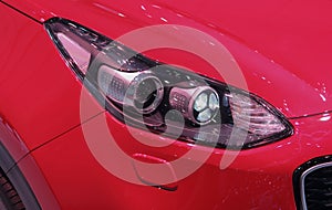 The close up of modern car head light