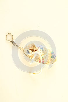 Close-up of shoe keyring