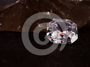 Close up shoot of a beautiful and sparkling diamond