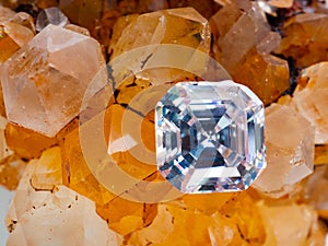 Close up shoot of a beautiful and sparkling diamond