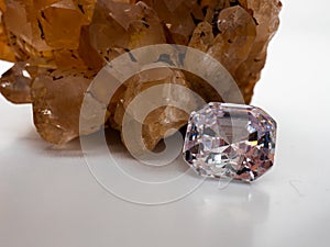 Close up shoot of a beautiful and sparkling diamond