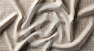 Beige Leather Texture Background, Wrinkled Fabric Pattern