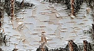 Birch Bark Texture White Tree Trunk Background Pattern