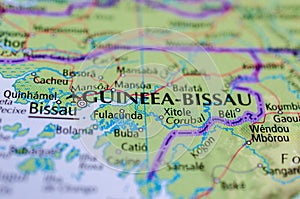 Bissau on map photo