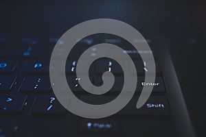 Close up shot of black keyboard