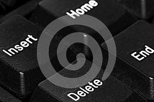 Close-up shot of black keyboard