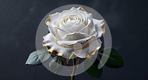 Close up of a knitted blue and white christmas sweater with tree and snowflake pattern