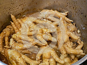 Close up shot of braised phoenix claws