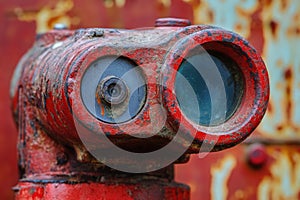 A close-up shot of a bright red fire hydrant