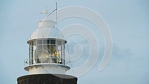 Close up shot of byron lighthouse lens