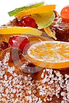 Close up shot of candied fruit