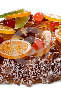 Close up shot of candied fruit
