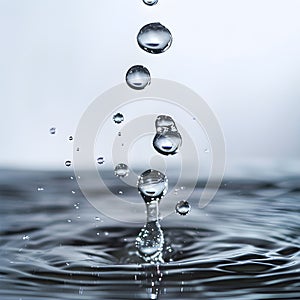 Water Droplets in Midair photo